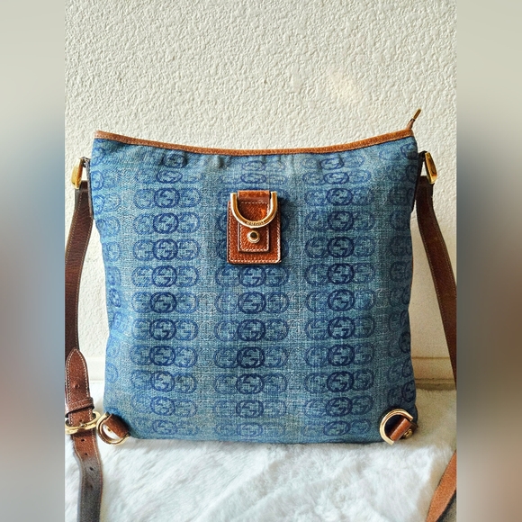 Gucci GG Denim Abbey Messenger Crossbody Bag - Picture 16 of 16